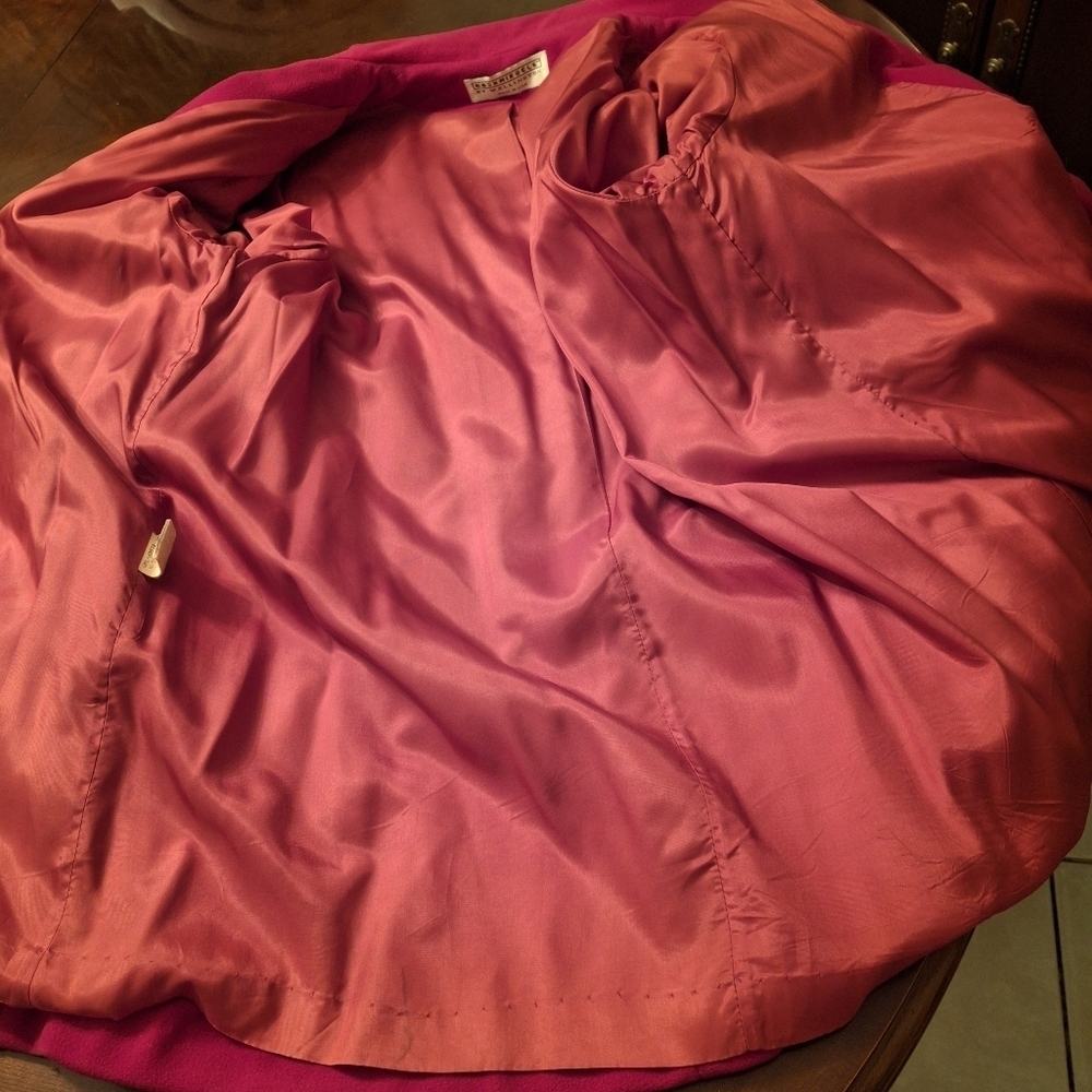Kashmiracle by Wellington Fashions Cashmere-like Red Button-up Coat  Size 16 - Picture 9 of 15